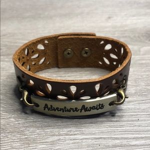 Brown Leather Hand Made Bracelet